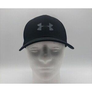 Under Armour Baseball Cap Black Adjustable Strapback Gel Logo Youth One Size
